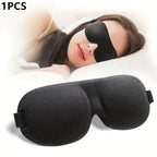 3D Contoured Sleep Mask | Ultra-Soft Breathable Light Blocking Eye Cover