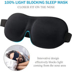 3D Contoured Sleep Mask | Ultra-Soft Breathable Light Blocking Eye Cover