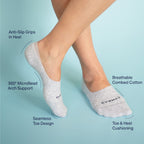 Combed Cotton No Show Socks - 3 Pack