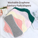 AIO Large Washable Graphene Incontinence Pads Cotton Panty Liner Heavy-flow Menstrual Pads Cloth Tampons Urinary Sanitary Pads