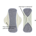 AIO Large Washable Graphene Incontinence Pads Cotton Panty Liner Heavy-flow Menstrual Pads Cloth Tampons Urinary Sanitary Pads